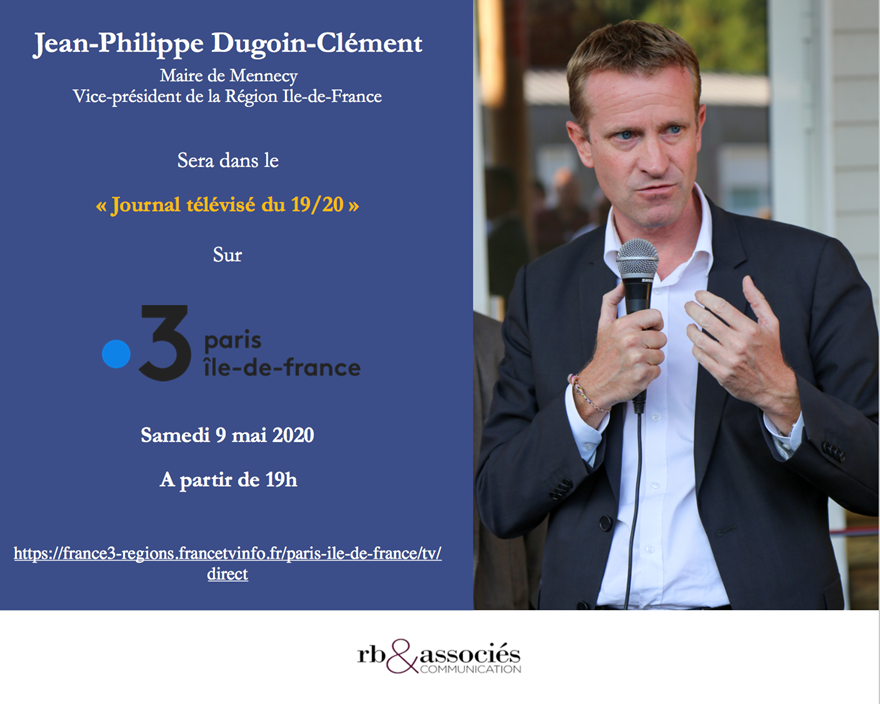 Annonce presse de Jean-Philippe Dugoin-Clément – Samedi 9 mai à 19h