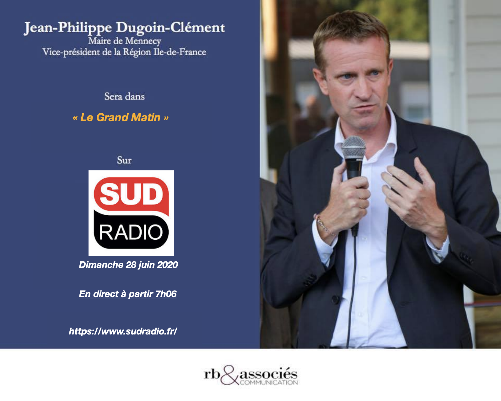 Annonce presse : Jean-Phillippe Dugoin-Clément sera dans « Le grand matin »
