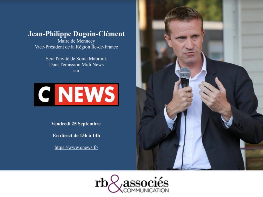 Jean-Philippe Dugoin-Clément sera l’invité de Sonia Mabrouk sur CNews