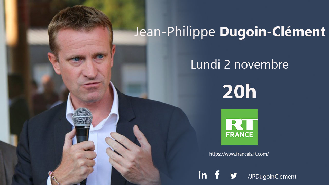 Jean-Philippe Dugoin-Clément, Maire de Mennecy, sera l’invité du Journal du soir de RT France