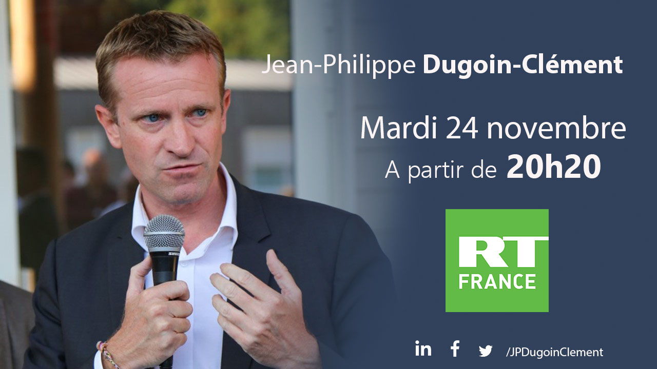 Jean-Philippe Dugoin-Clément, Maire de Mennecy, sera l’invité de RT France ce soir à partir de 20h20