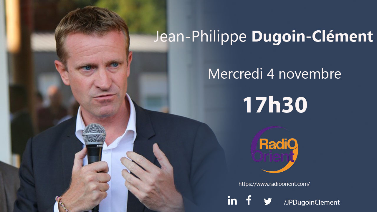 Jean-Philippe Dugoin-Clément, Maire de Mennecy, sera l’invité de Loïc Barrière dans le JT de Radio Orient