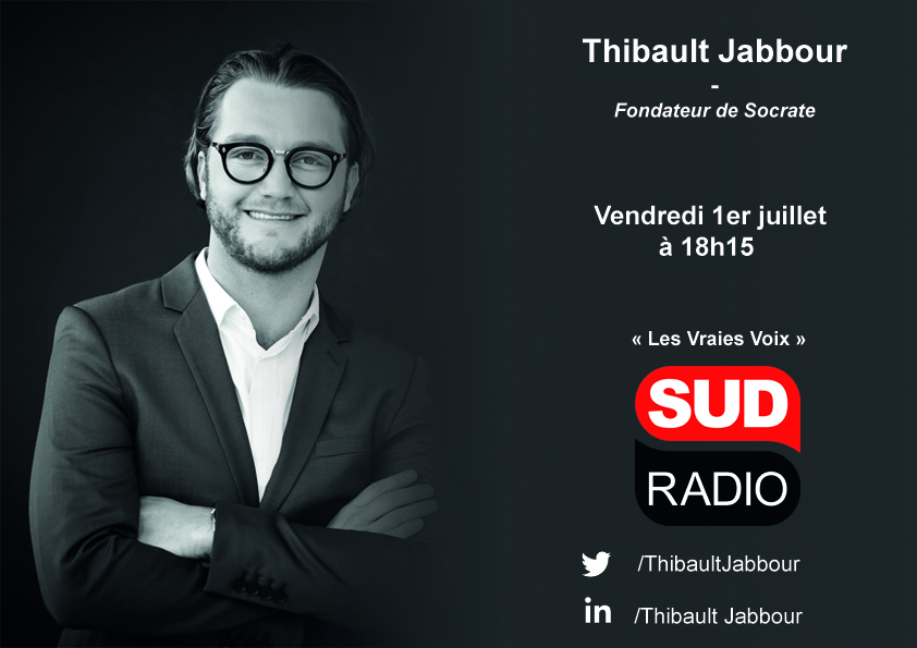 Passage de Thibault Jabbour, fondateur de Socrate, dans «Les Vraies Voix » sur SUD RADIO