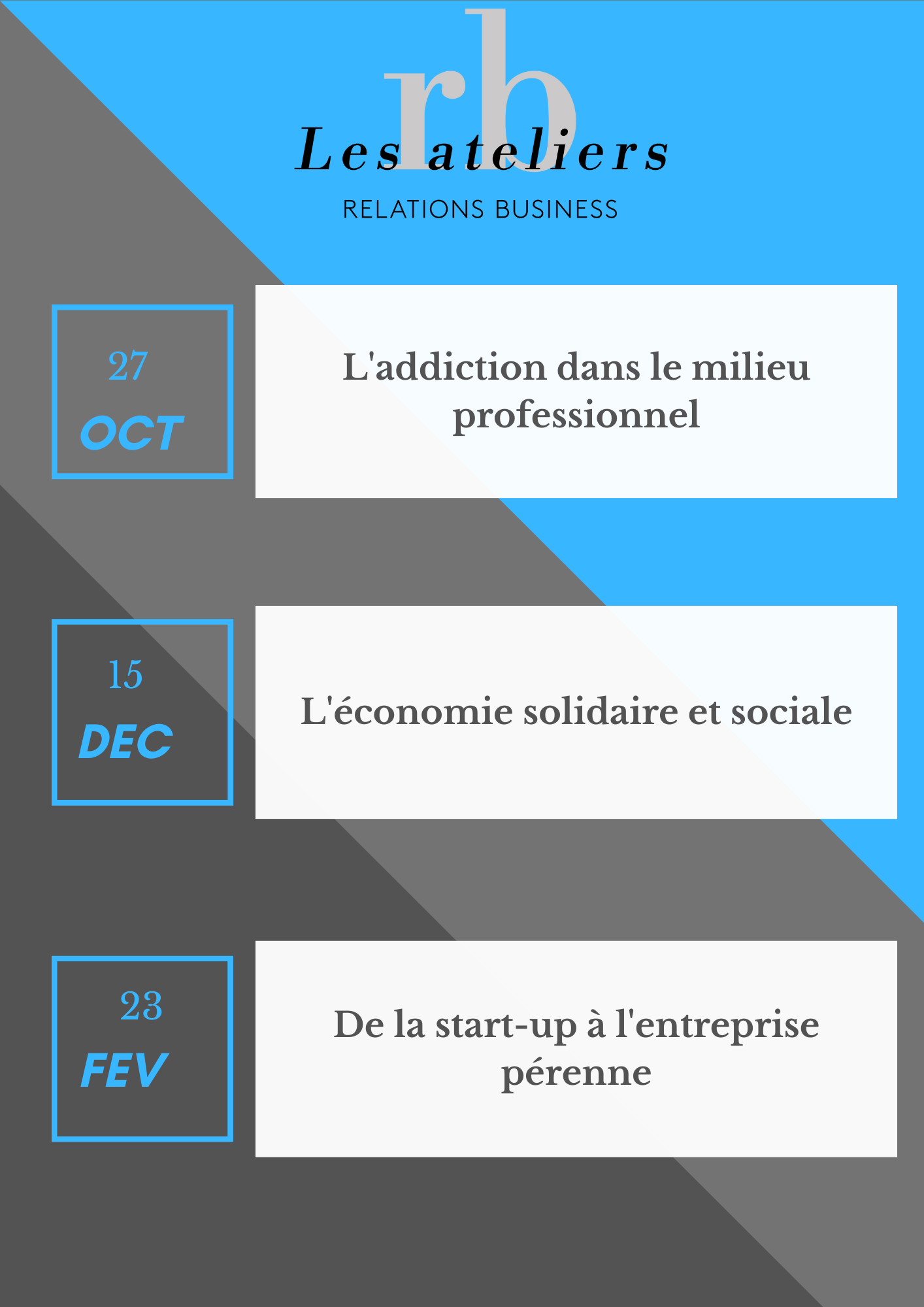 Prochains Ateliers