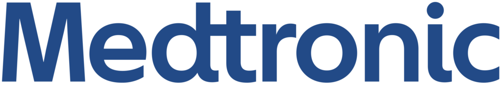 Logo bleu de l'entreprise Medtronic.