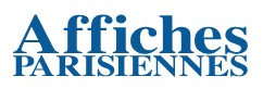 Logo "Affiches Parisiennes" en bleu.