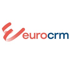 Logo EuroCRM rouge et blanc.