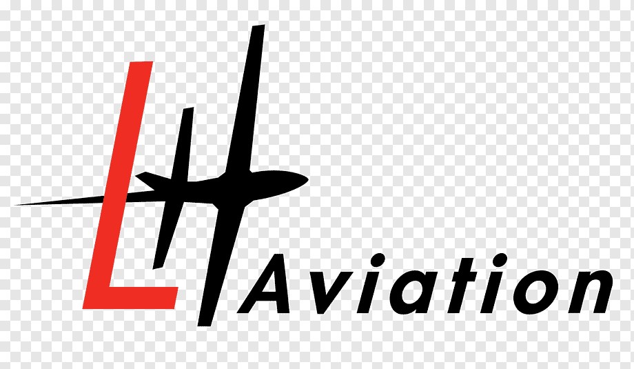 Logo aviation avec avion et texte "L'Aviation".